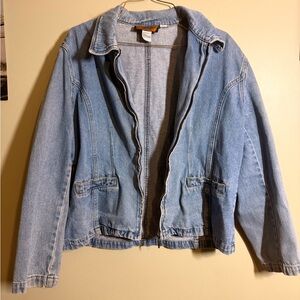 Light Blue Denim Jacket - Casual Women's Jacket